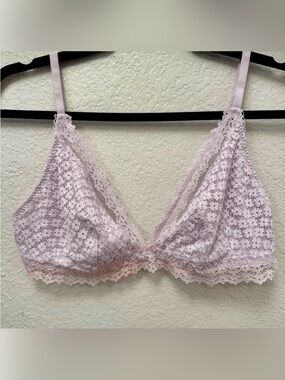 Victoria's Secret Lace Triangle Bralette in Light Lavender